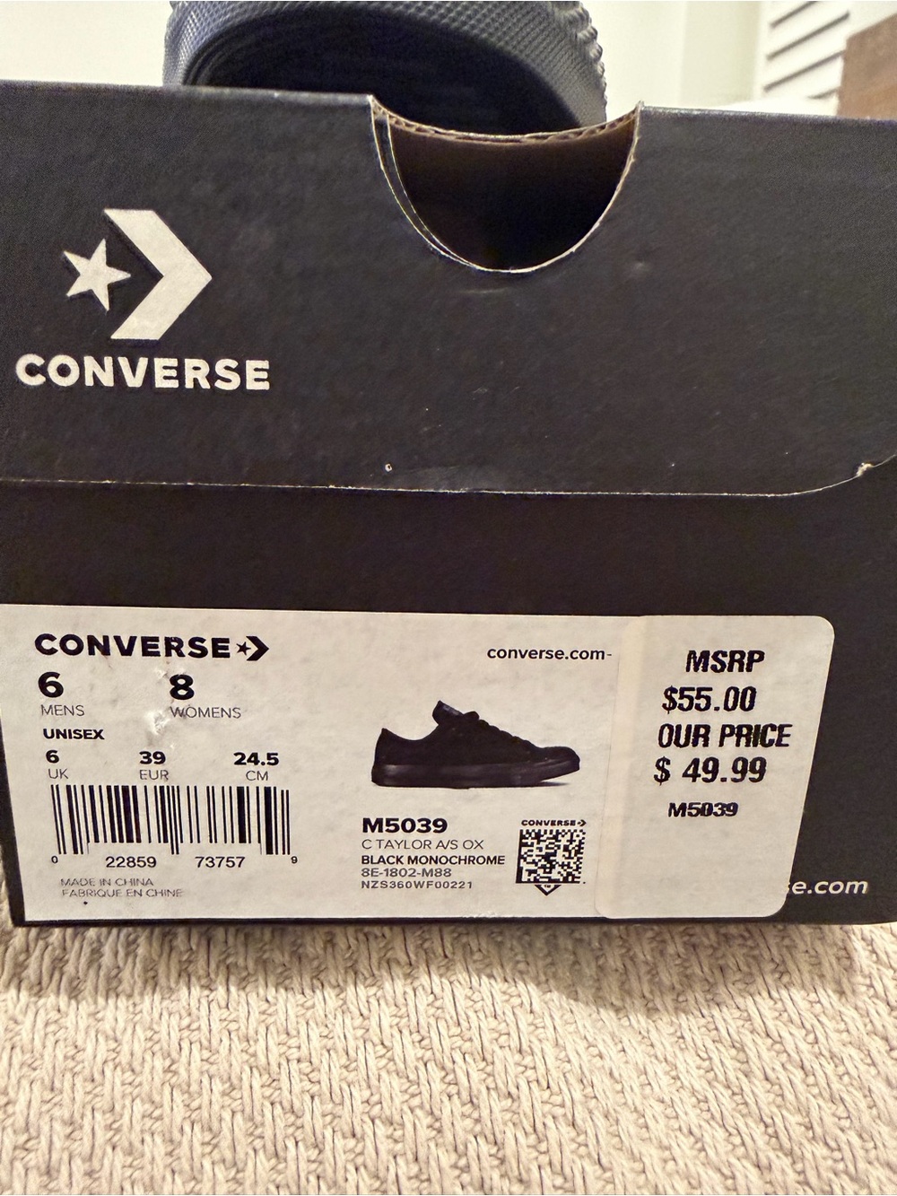 Converse Black Monochrome C Taylor Ox Sneakers